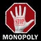 Stop monopoly conceptual illustration. Global social problem