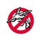 Stop Mosquito Sign Mascot