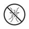 Stop mosquitos sign glyph icon