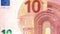 Stop Motion animation. Euro cash macro view. Background Bill Sign Eu Fiat Money. Financial Crisis. Texture Eu Bill