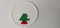 Stop motion animation mosaic Christmas tree decoration. Kids game scheme colored parts top view children toys make a