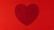 Stop motion animation. The red shiny heart imitating a heartbeat