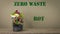 Stop motion animation, Zero Waste management, illustrated in 6 jars with text Refuse, reduce, recycle, repair, reuse, rot