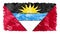 Stop motion marker drawn Antigua and Barbuda flag cartoon animation background new quality national patriotic colorful