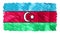 Stop motion marker drawn Azerbaijan flag cartoon animation background new quality national patriotic colorful symbol
