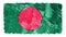 Stop motion marker drawn Bangladesh flag cartoon animation background new quality national patriotic colorful symbol