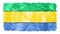 Stop motion marker drawn Gabon flag cartoon animation background new quality national patriotic colorful symbol video