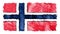Stop motion marker drawn Norway flag cartoon animation background new quality national patriotic colorful symbol video