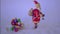 Stop motion - Santa Claus pulling a sleigh.