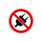 STOP! No Plug Sign. VECTOR. The icon with a red sign on a white background. For any use. Warns.