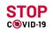 Stop novel coronavirus outbreak sars-cov-2, 2019-ncov icon. Stop sign with the name coronavirus covid-19