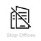 Stop Offices Protection measures icon. Editable line vector.