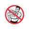 Stop Panic Buying Male Shopper Sign Icon