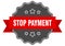 stop payment label