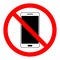 Stop phone sign. No phone. No smartphone sign. Vector illustration