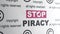 Stop piracy text dolly shoot