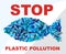 Stop Plastic Pollution Environmental Problem Vector Illustration