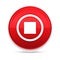 Stop play icon shiny luxury design red button vector