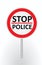 Stop police sign