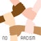 Stop racism icon poster