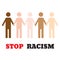 Stop racism icon poster