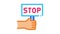 stop racism nameplate Icon Animation