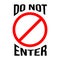 Stop Restriction Do not enter logo sign design vector icon