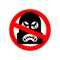 Stop Robber. No Rogue. It is forbidden Burglar. Red prohibitory
