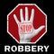 Stop robbery conceptual illustration. Global social problem