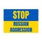 Stop russian aggression symbol