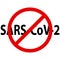 Stop SARS Covid Corona Virus sign on white background