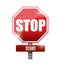 Stop scams signpost illustration design