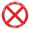 Stop Scratched Icon Raster