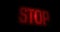 Stop screen sign blinking red