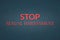 Stop sexual harassment background banner