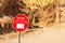 Stop sign before entering the Golden Canyon, California, USA
