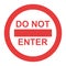 Stop sign, icon DO NOT ENTER vector. Red color singe symbol illustration