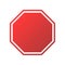 Stop sign icon in flat style. Traffic control vector illustration on isolated background. Blank attention sign business concept