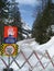 Stop Sign with Sky in Winter in Tirol / Tyrol