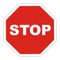 Stop sign, traffic sign, road signalization, vector icon