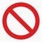 Stop sign vector no entry pass warning red icon