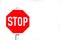 Stop Sign on White