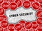 Stop sign and word cyber security