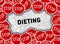 Stop sign and word dieting