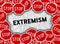 Stop sign and word extremism