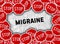 Stop sign and word migraine