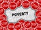 Stop sign and word poverty