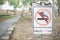 Stop smoke in park of thailand