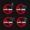 stop smoking flat icons of people smoke