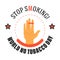Stop smoking world no tobacco day isolated icon